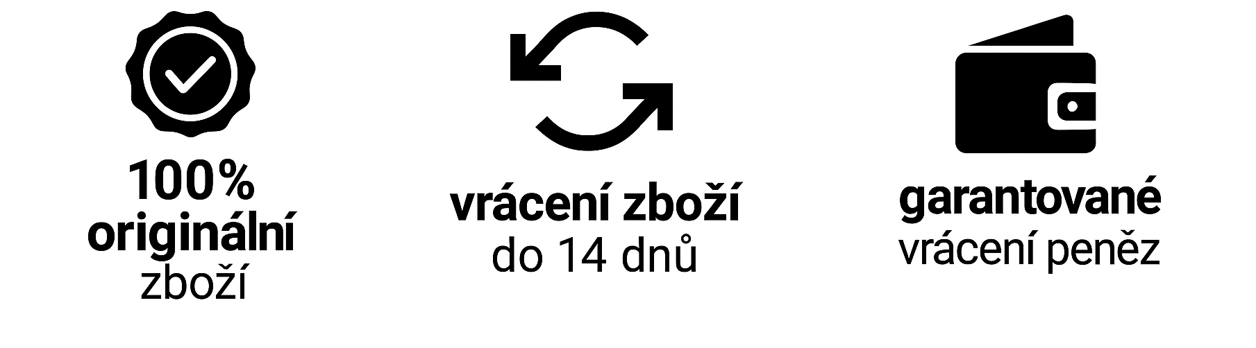 100% originální zboží, vrácení do 14 dnů, garantované vrácení peněz